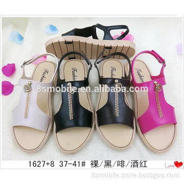 new design fashion with zipper sandal for women